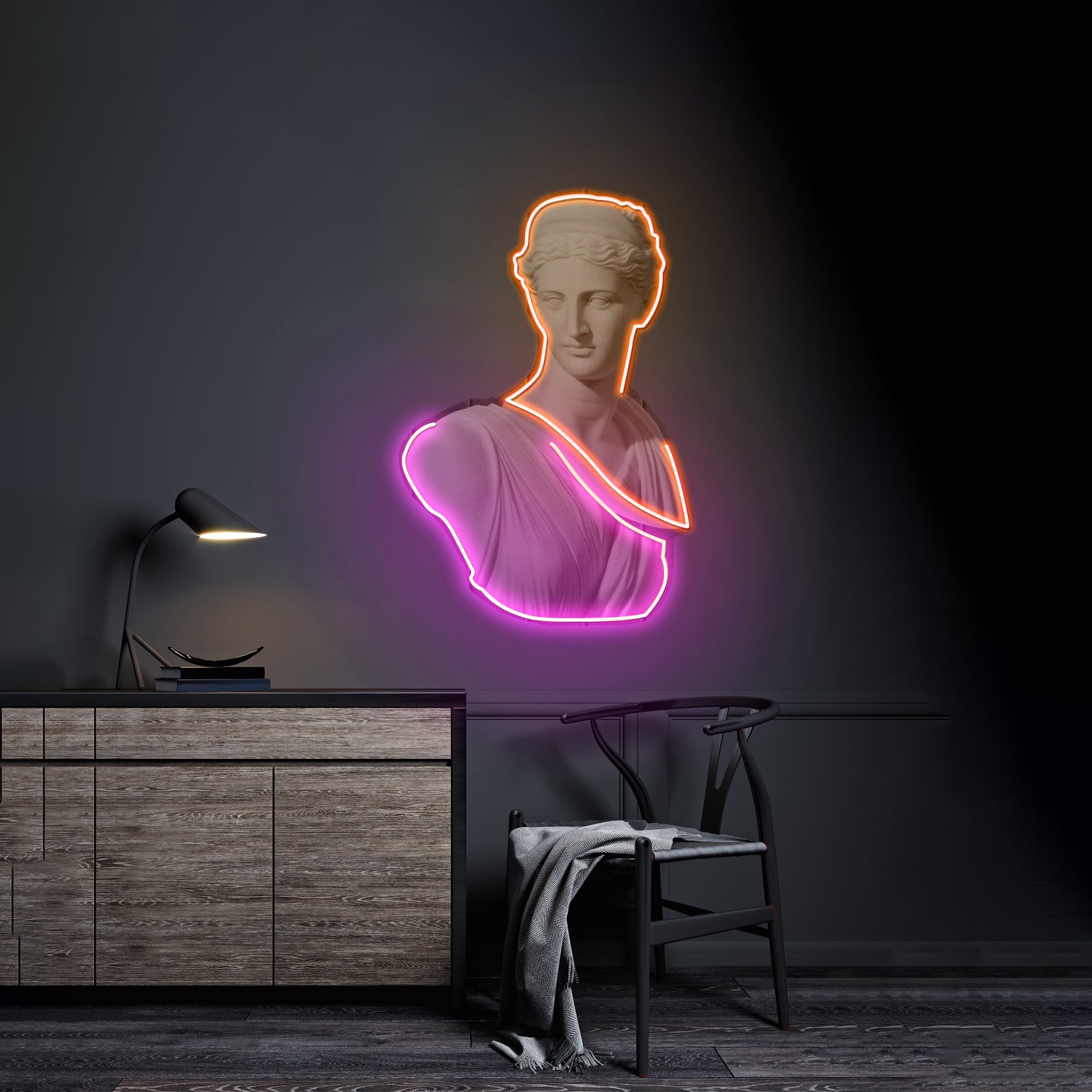 Goddess Of Love Neon Acrylic Artwork - LED neon sign view 6