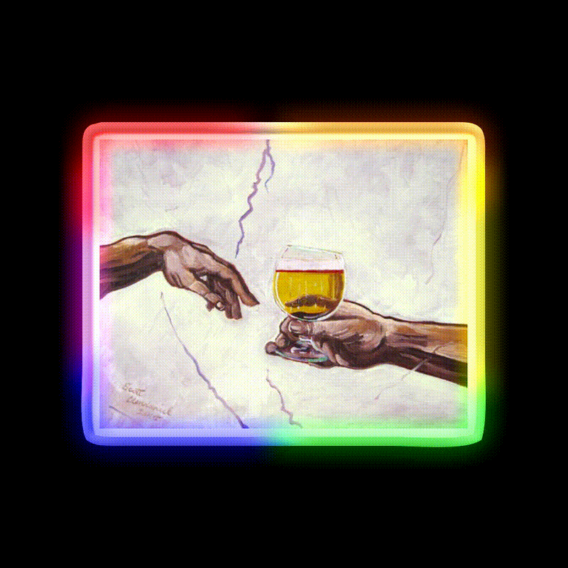 Gods Gift Beer Bar Decor Led Neon Sign Rgb Color - LED neon sign close-up detail
