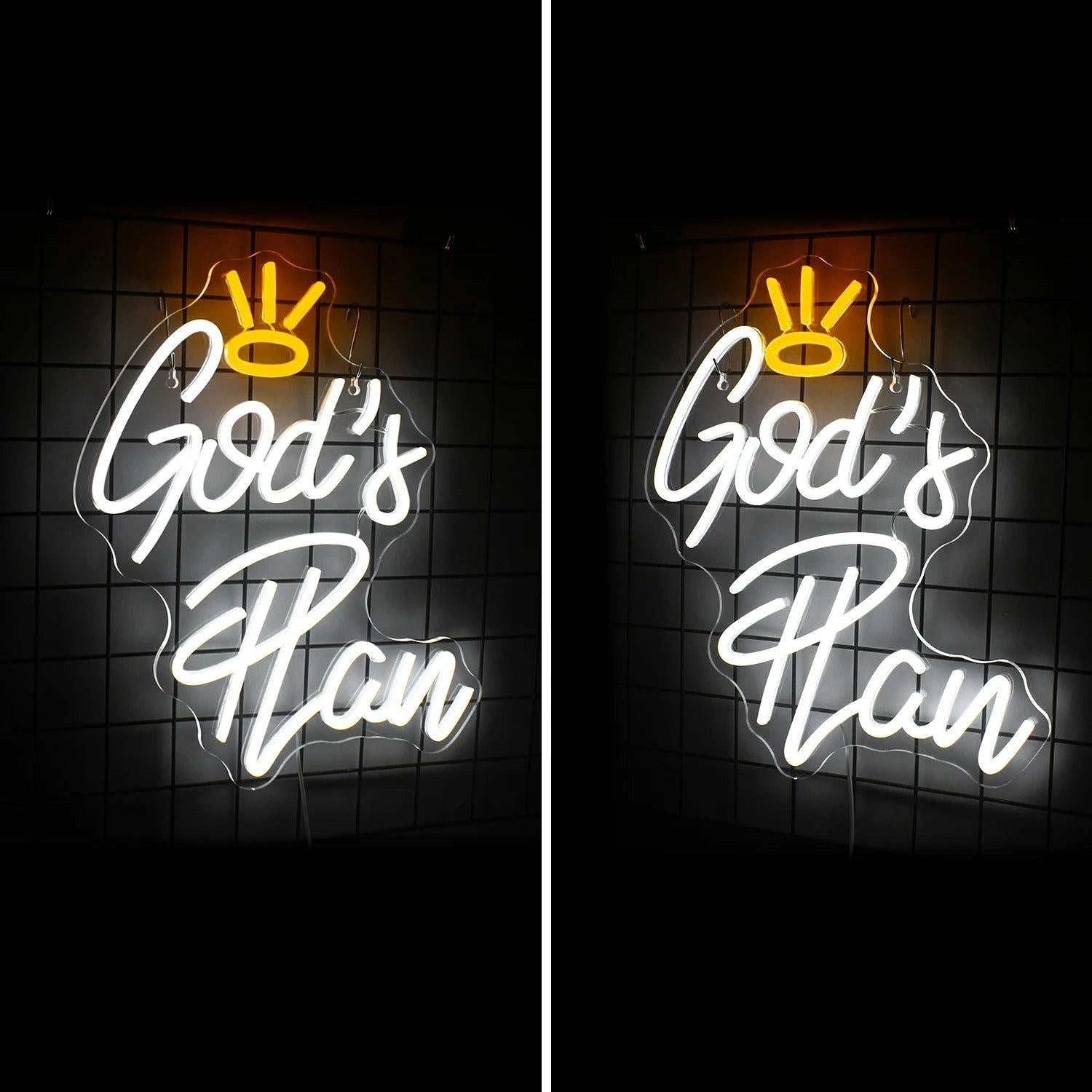 Gods Plan Letter Affortable LED Neon Sign - Shineneon