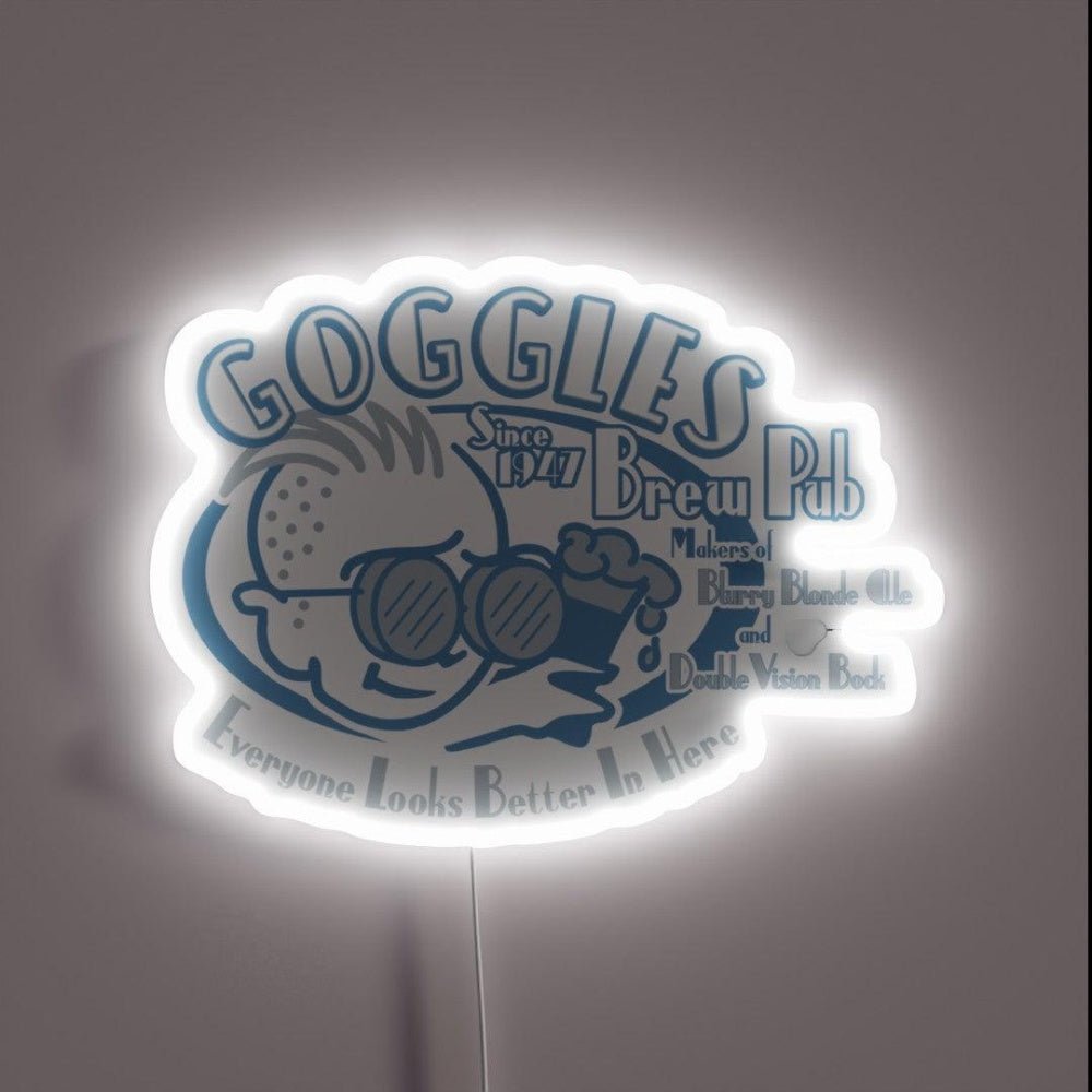 Goggles Brew Pub Rgb Led Neon Sign - Shineneon