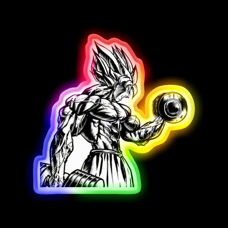 Goku Gym Fitness Led Neon Sign Rgb Color