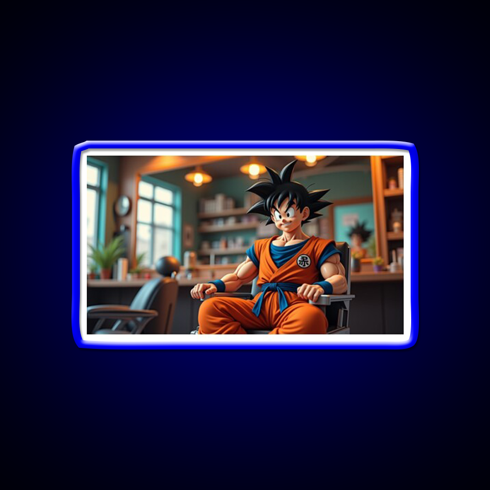 Goku In Barbershop Barber Shop Haircut Led Neon Sign - LED neon sign view 5