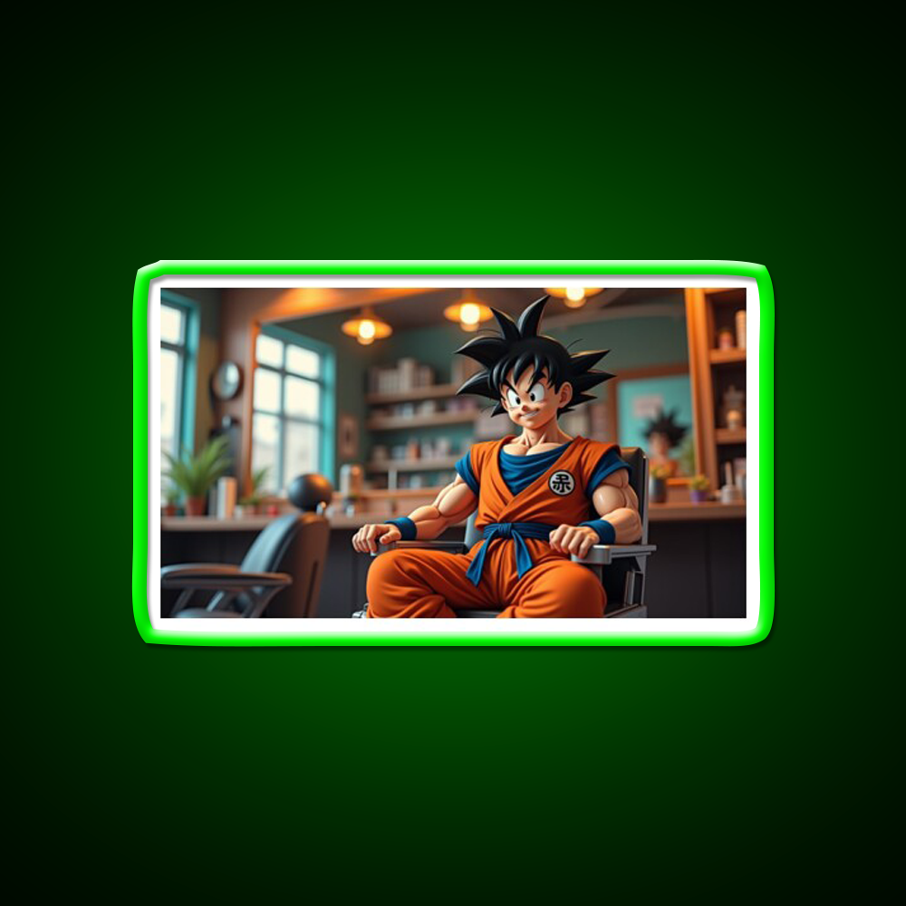 Goku In Barbershop Barber Shop Haircut Led Neon Sign - LED neon sign view 8