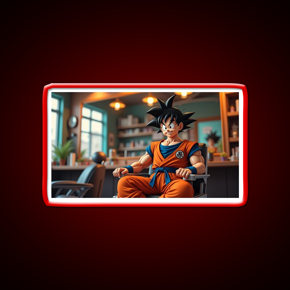 Goku In Barbershop Barber Shop Haircut Led Neon Sign - LED neon sign view 10