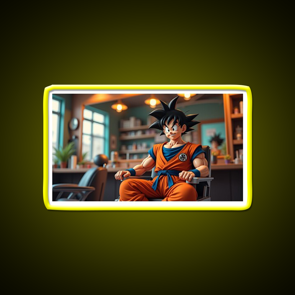 Goku In Barbershop Barber Shop Haircut Led Neon Sign - LED neon sign view 7