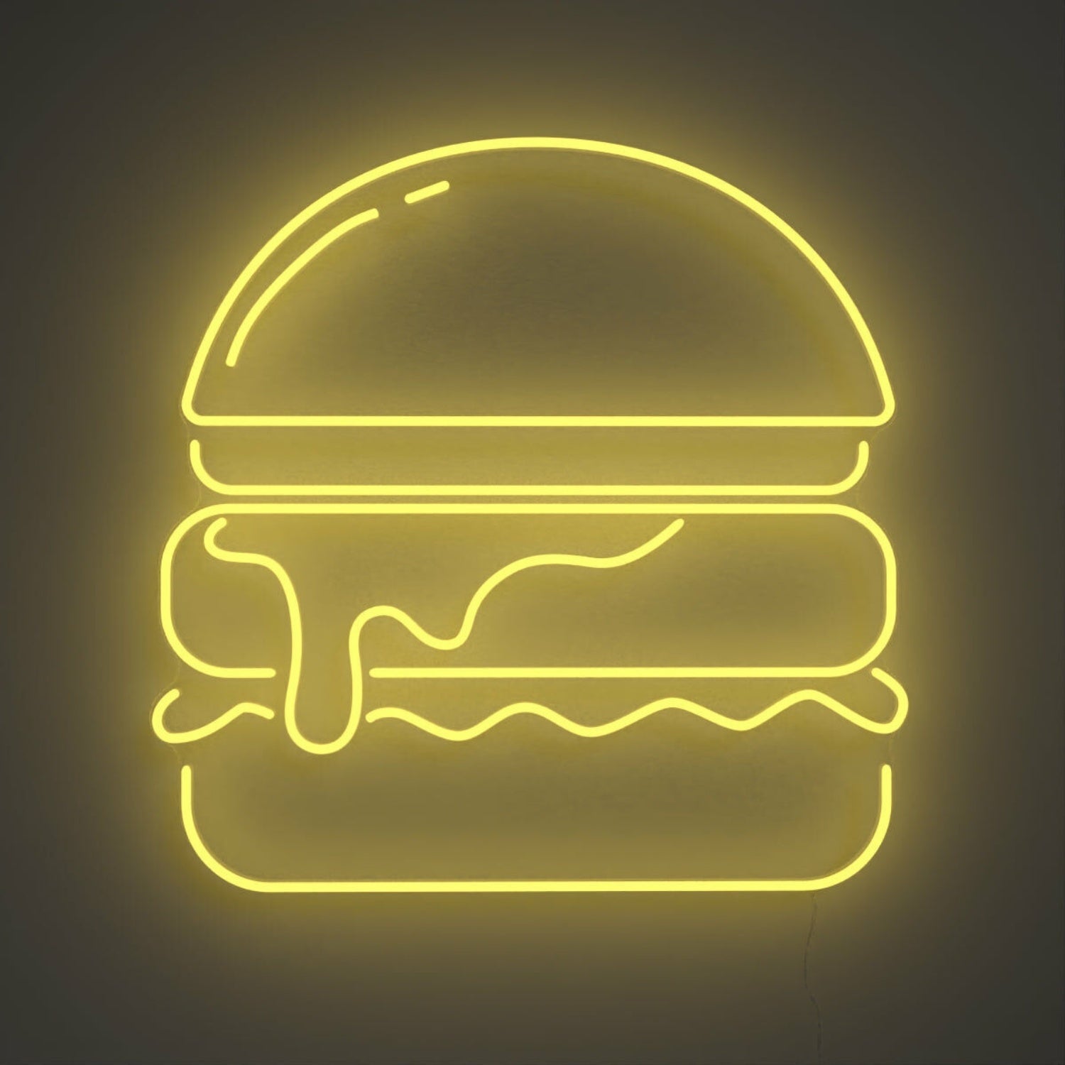 Gold Burger Led Neon Sign Mne11065 For Food Lovers And Dining Areas | Shineneon