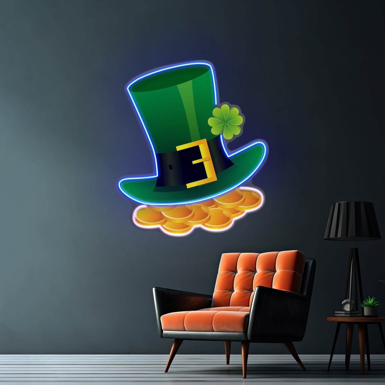 Gold Coins Under Hat Saint Patrick Day Led Signs - Shineneon