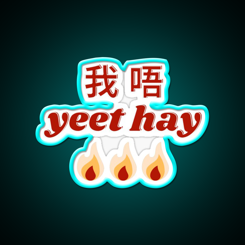 Goldcreate Cantonese I Am Not Yeet Hay Led Neon Sign Chinese Food Rgb Color