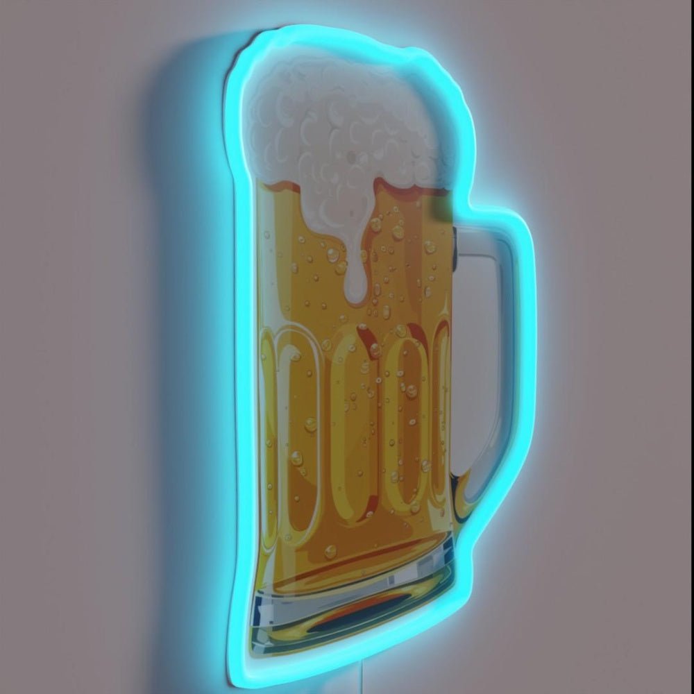 Golden Amber Beer In A Frothy Mug Rgb Led Neon Sign - Shineneon