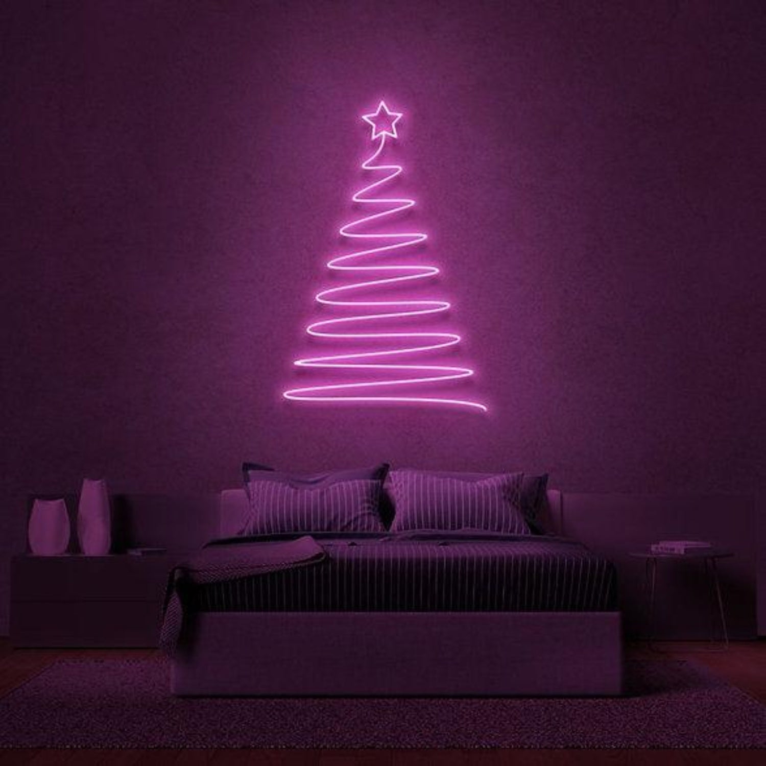 Golden Christmas Tree Led Neon Sign Bedroom Holiday Decor | Shineneon