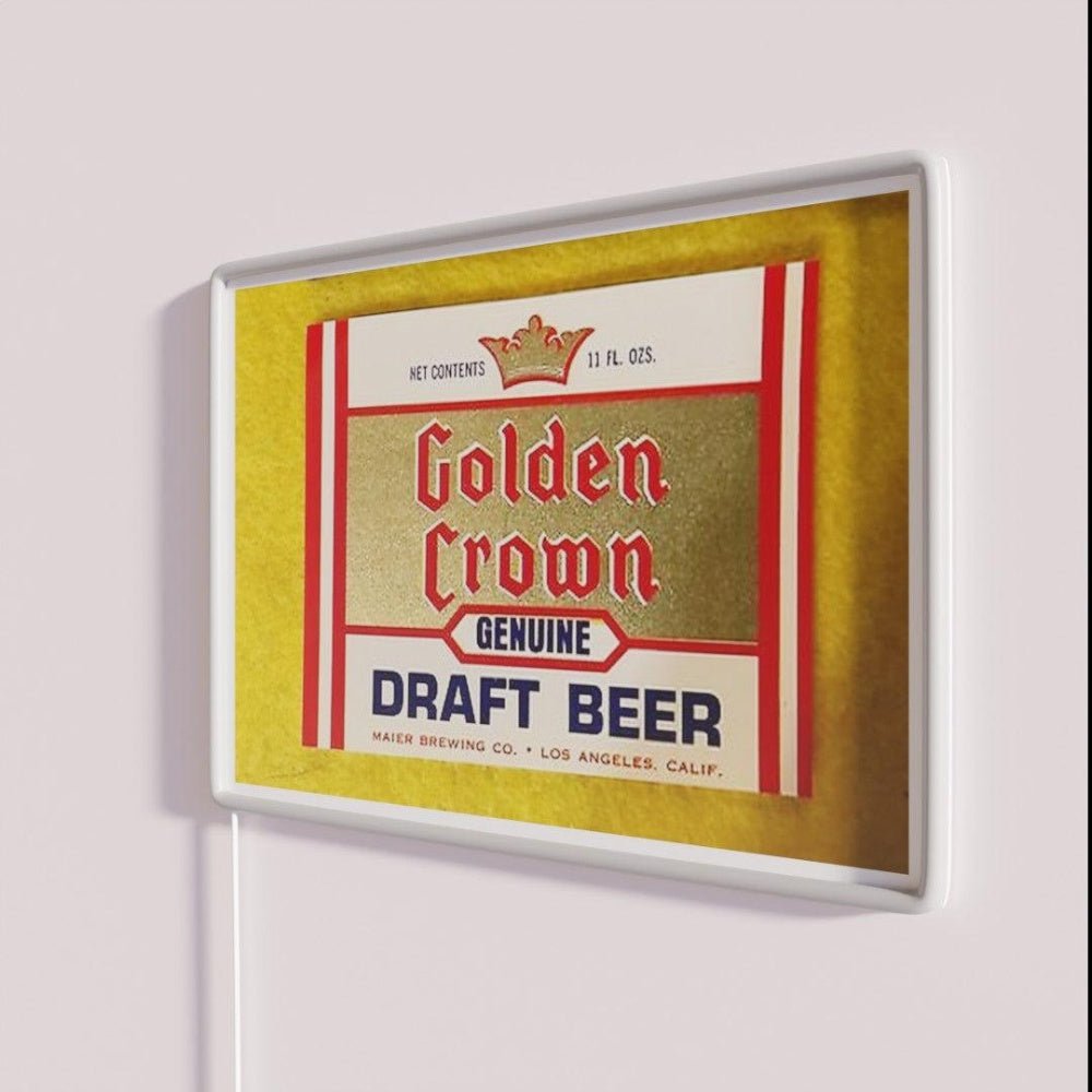 Golden Crown Genuine Draft Beer Rgb Led Neon Sign - Shineneon
