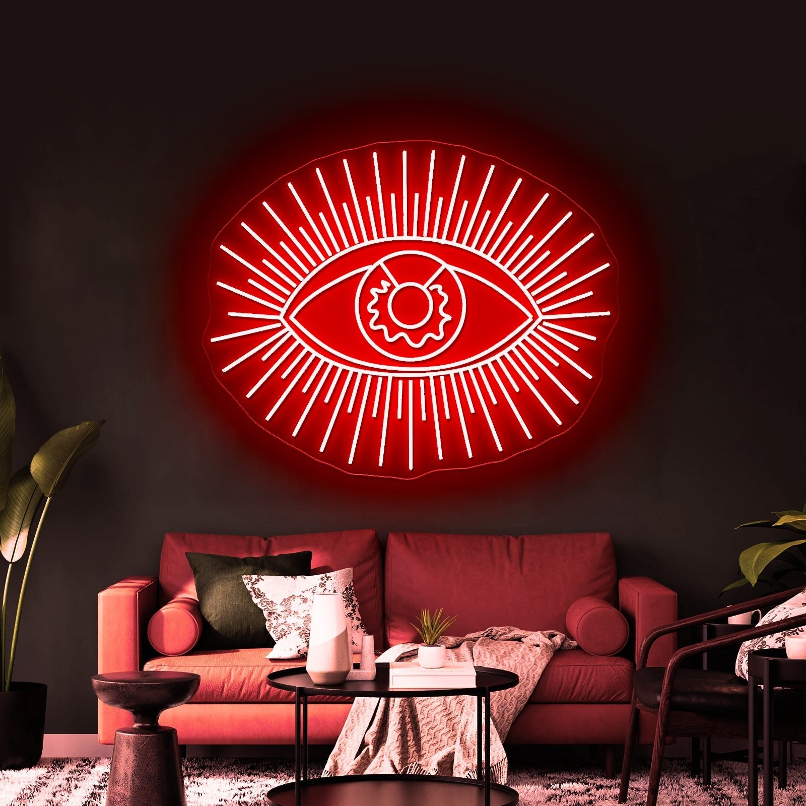 Golden Eye Wall Decor Large Artistic Neon Signs Wall Art Led Signs - Shineneon