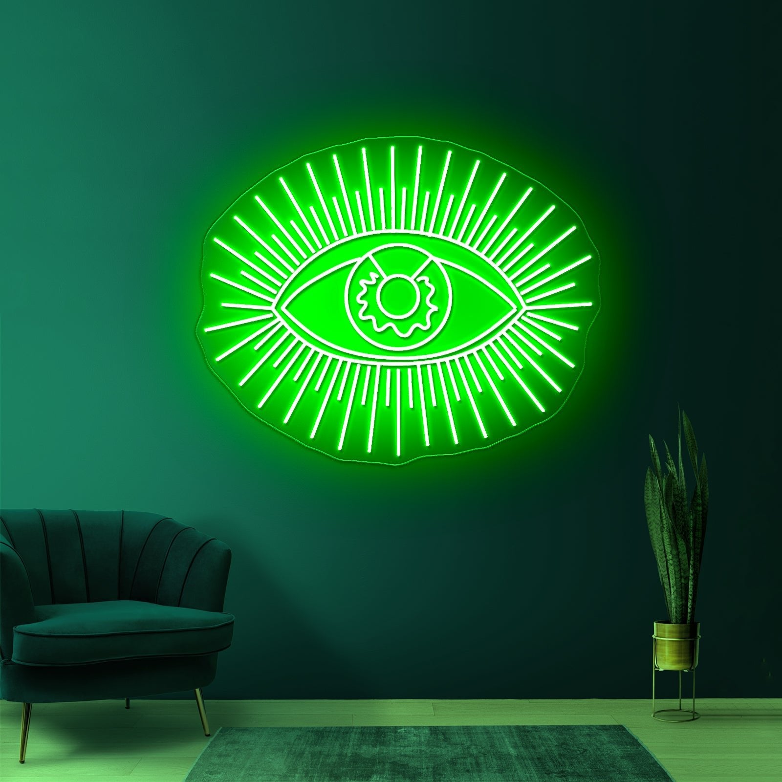 Golden Eye Wall Decor Large Artistic Neon Signs Wall Art Led Signs - Shineneon
