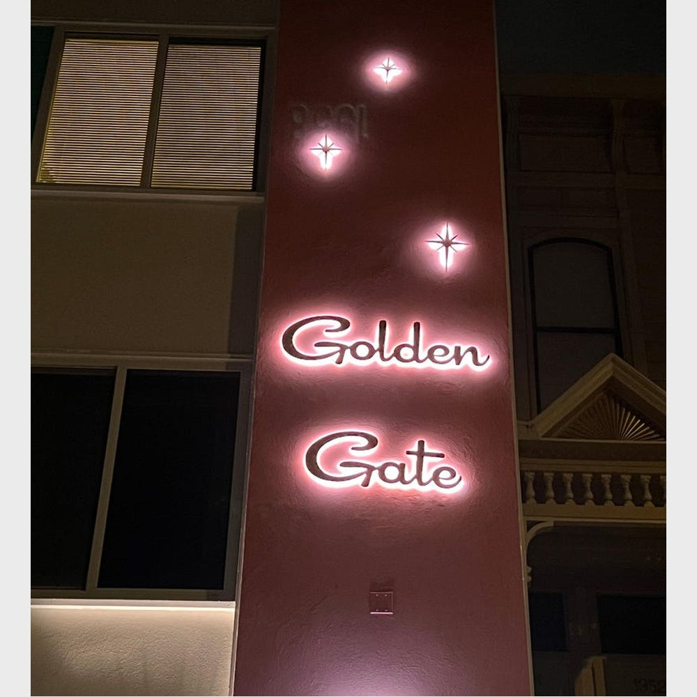 Golden Gate 3D Backlit Channel Letters Led Light Sign
