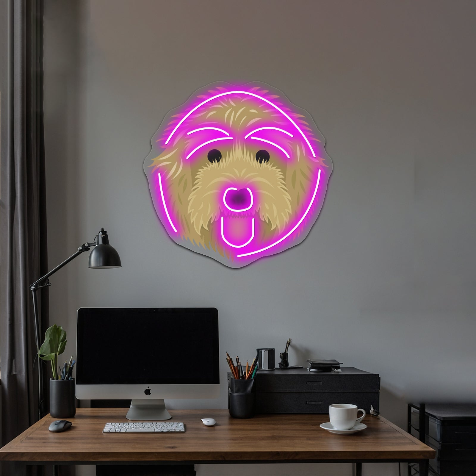 Golden Labradoodle Artwork Neon Led Signs