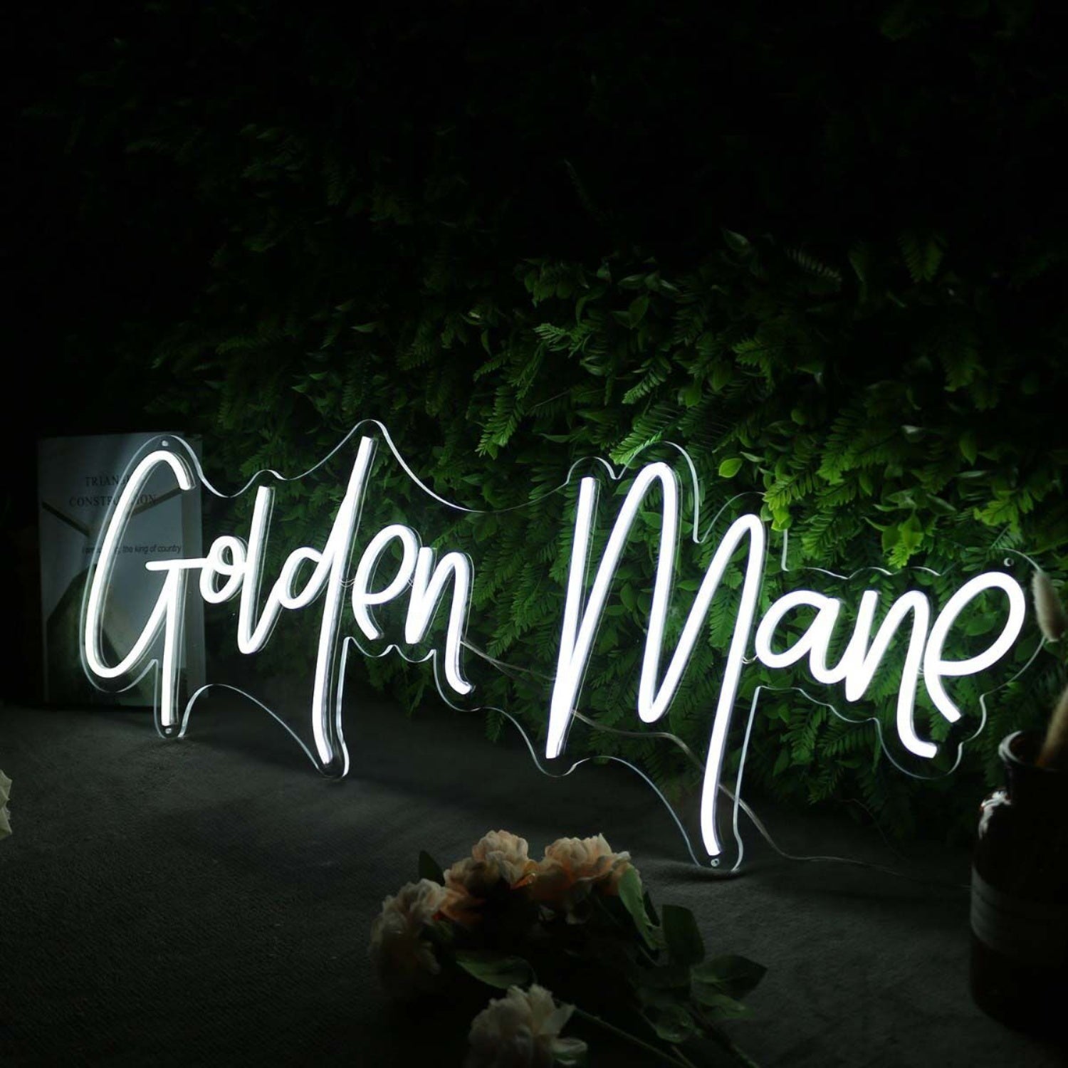 Golden Mane White Led Neon Sign - Shineneon