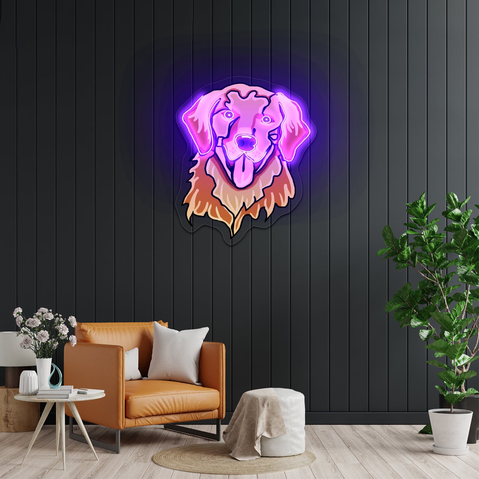 Golden Retriever Dog Neon Signs Affordable Custom Neon Signs