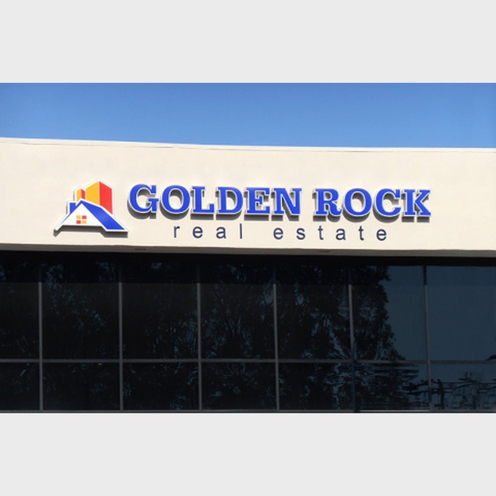 Golden Rock 3D Frontlit Channel Letters Led Light Sign - Shineneon