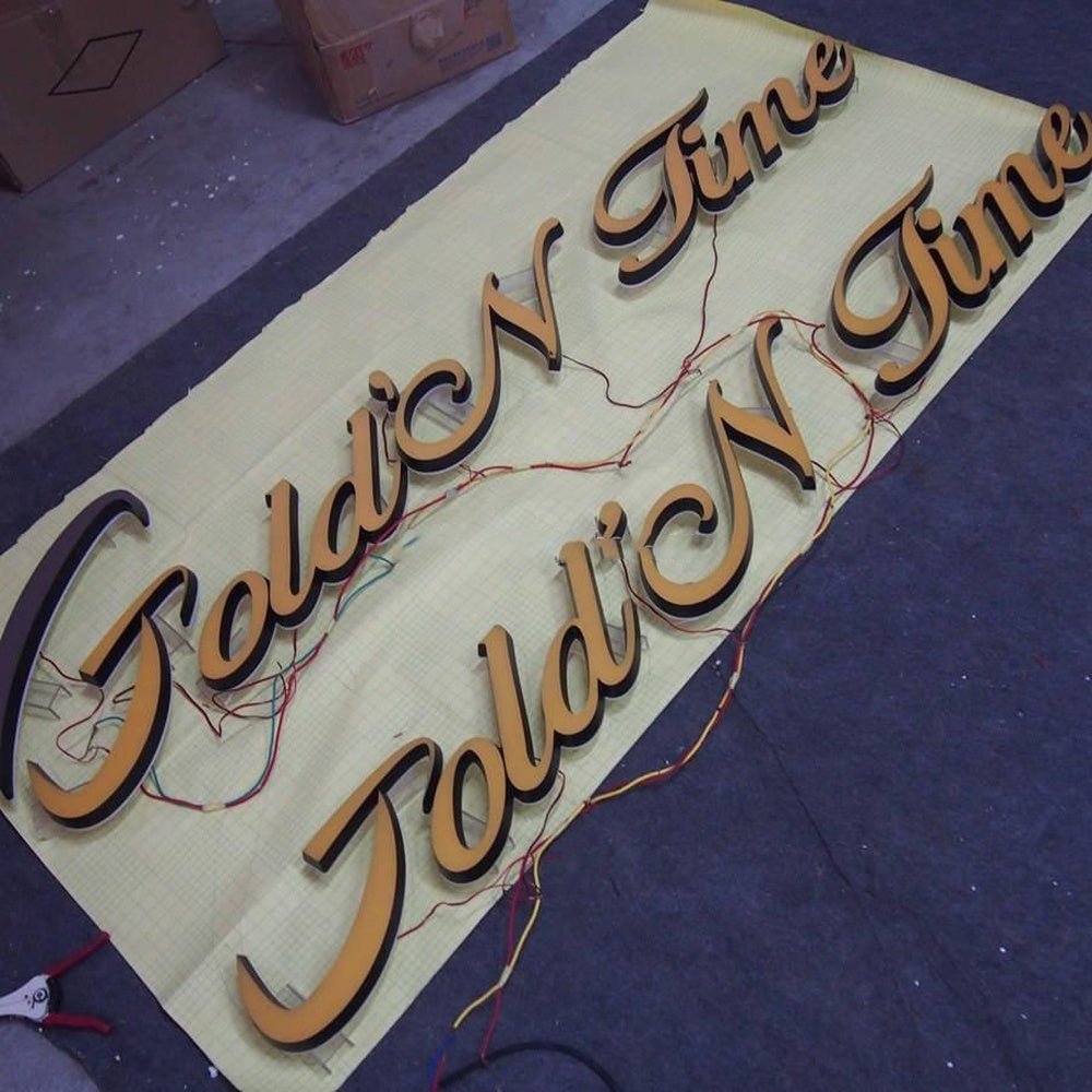 Golden Time 3D Backlit Letters Business Metal Led Sign - Shineneon