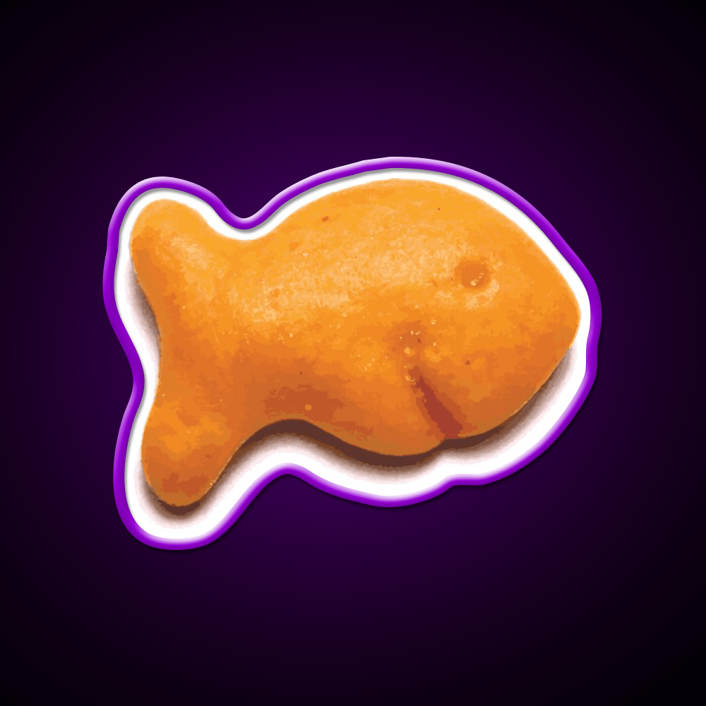 Goldfish Snack Food Led Neon Sign For Food Counter Rgb Color - Shineneon
