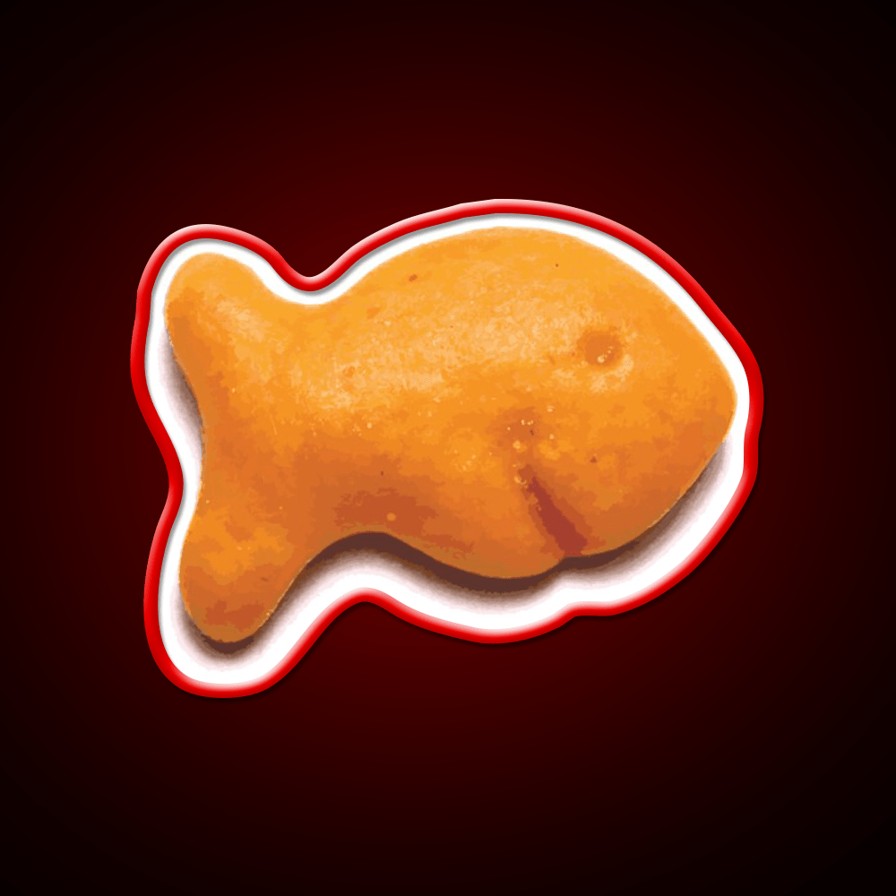 Goldfish Snack Food Led Neon Sign For Food Counter Rgb Color - Shineneon