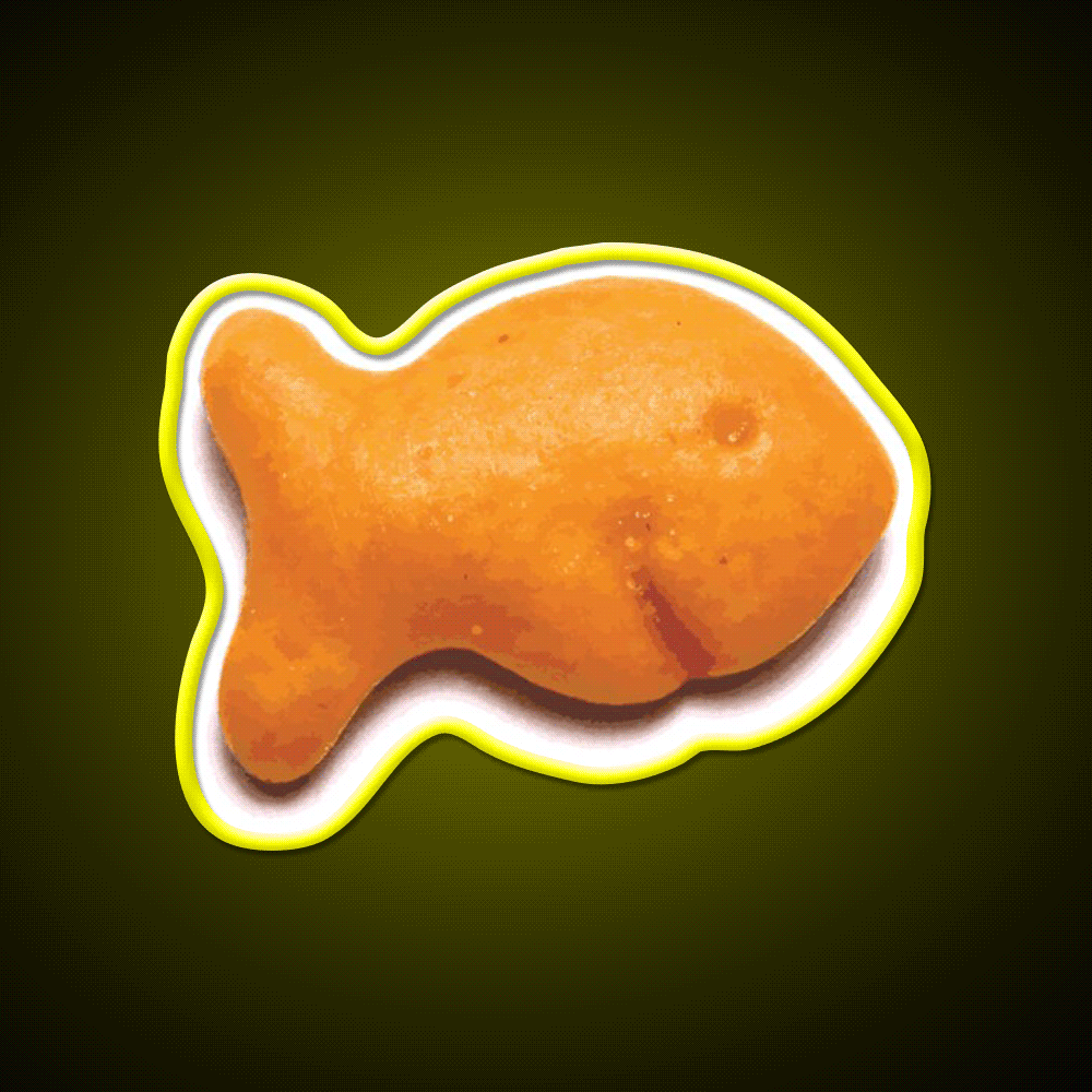Goldfish Snack Food Led Neon Sign For Food Counter Rgb Color - Custom LED neon sign front view