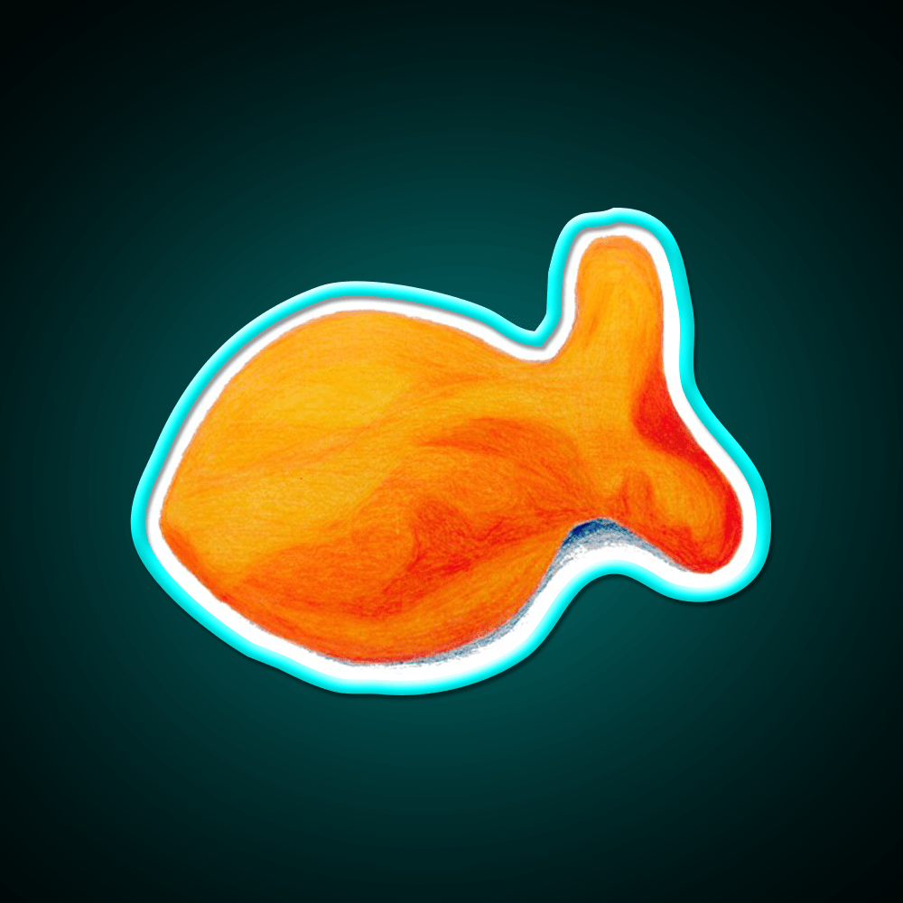 Goldfish Snack Food Led Neon Sign For Snack Room Rgb Color - Shineneon