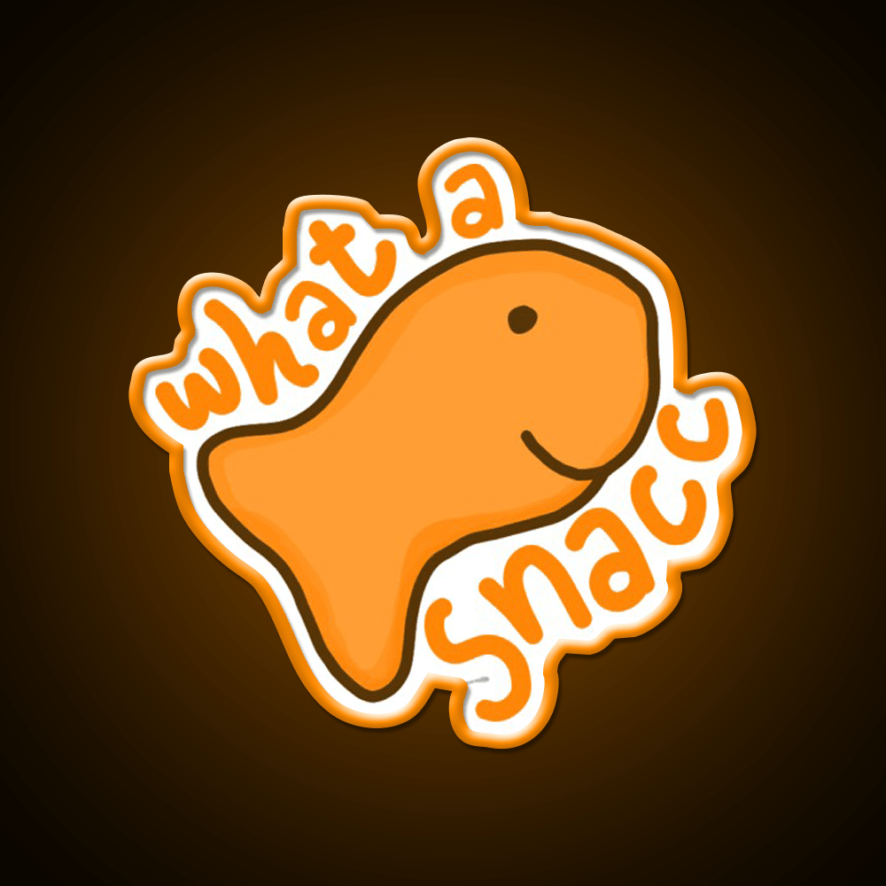 Goldfish Snack Quote Snack Food Led Neon Sign Rgb Color - Shineneon