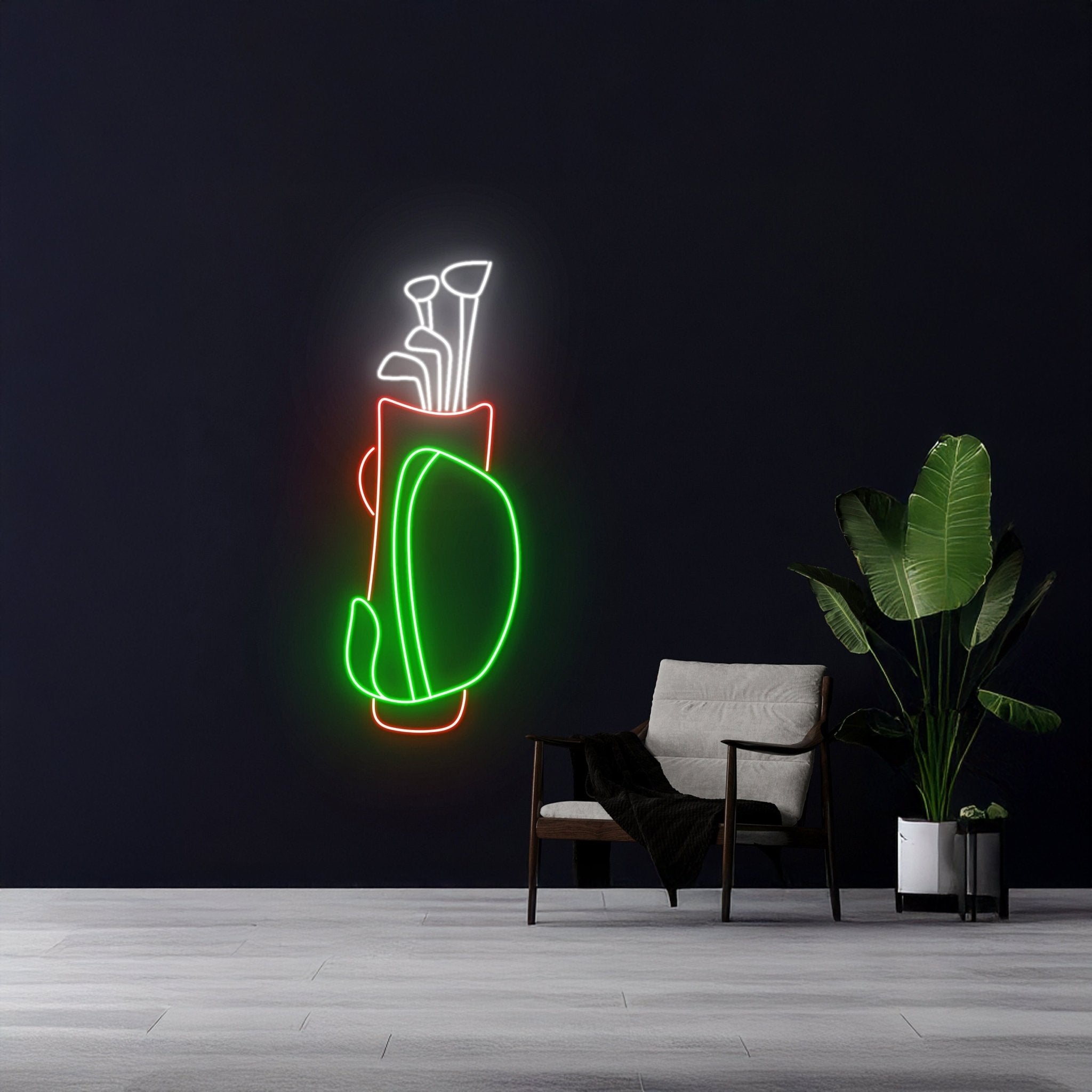 Golf Bag Neon Sign Golf Game Club Neon Light - Shineneon