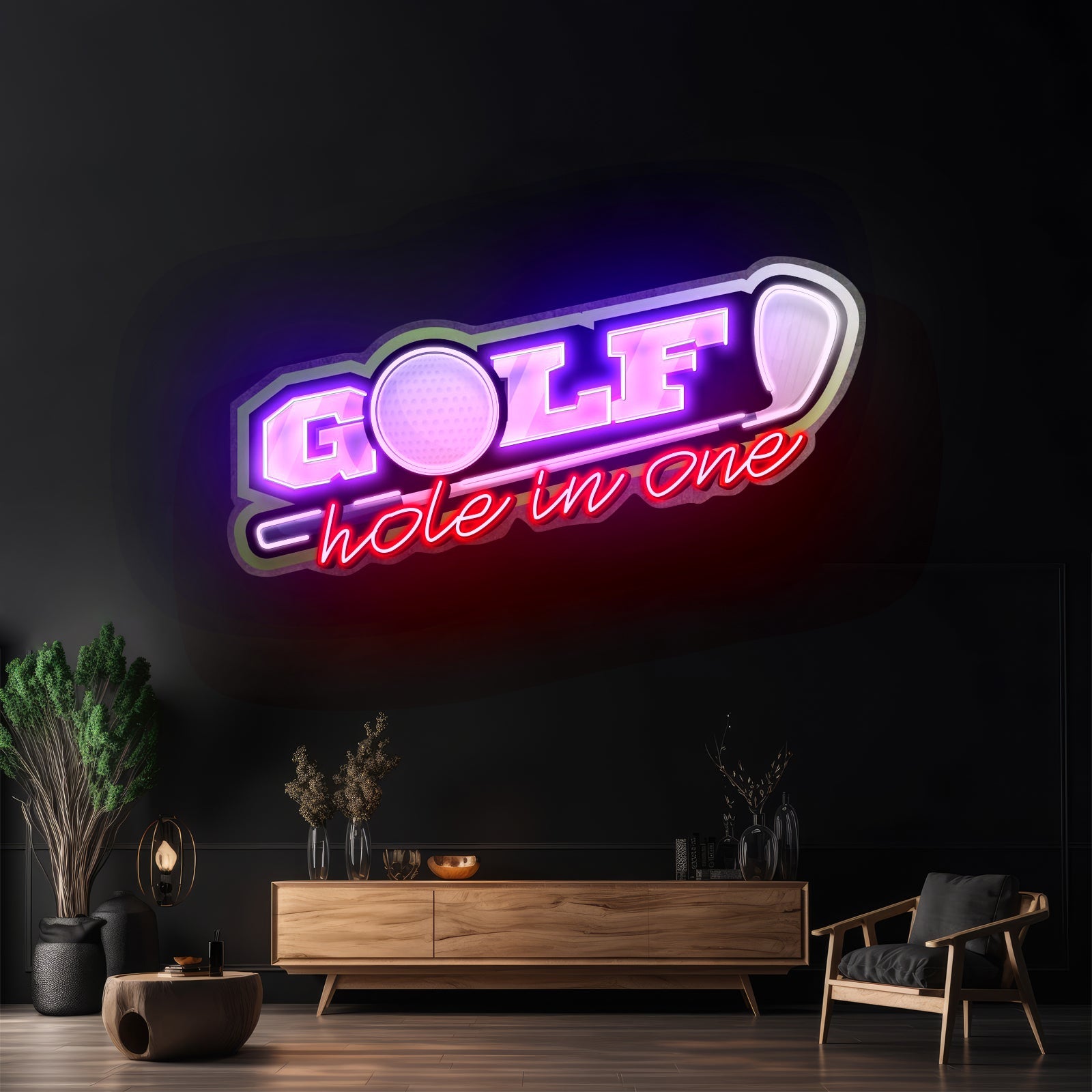 Golf Hole In One Custom Led Signs Artwork For Sale - Shineneon