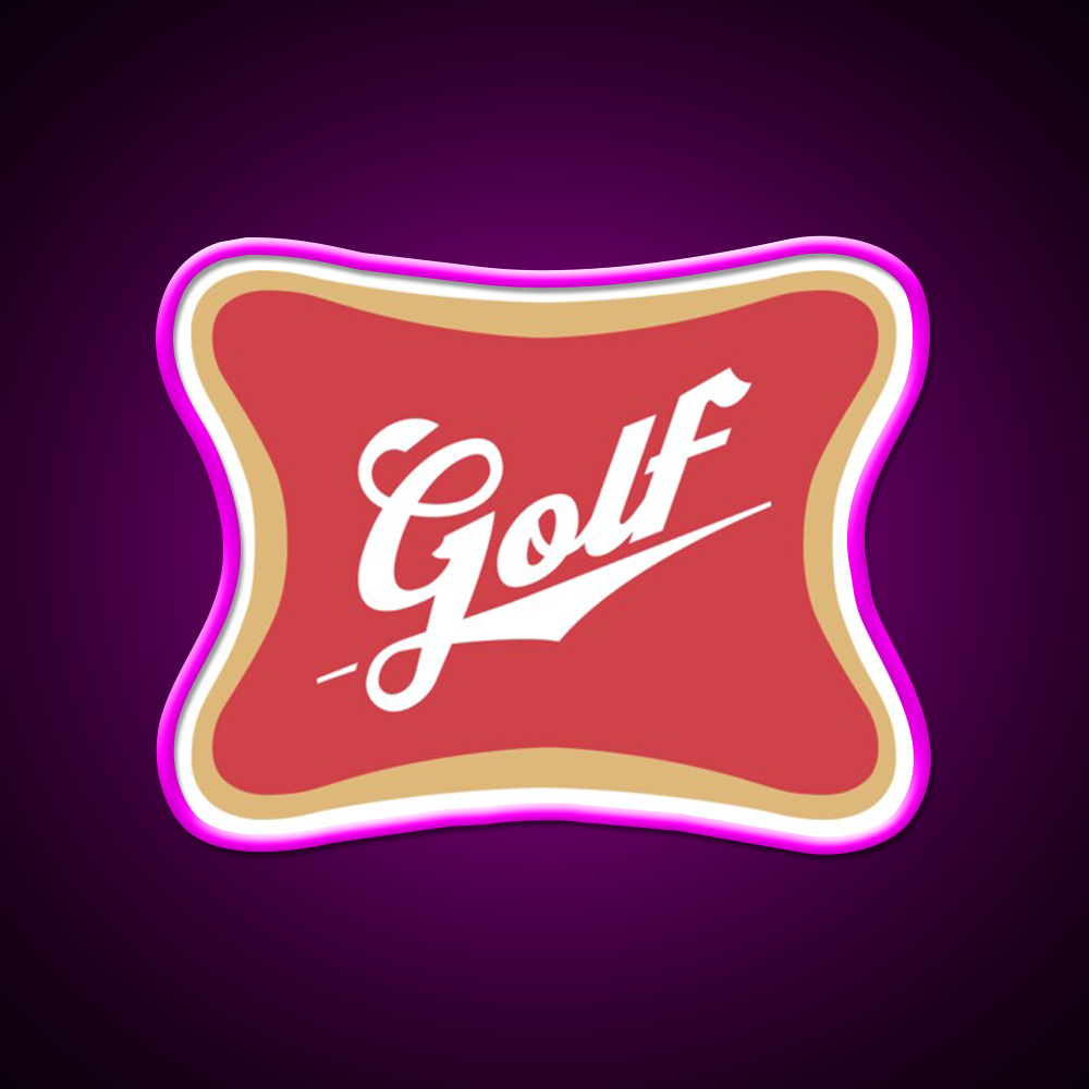Golf Time Beer Bar Decor Led Neon Sign Rgb Color - Neon sign mounted on wall in room