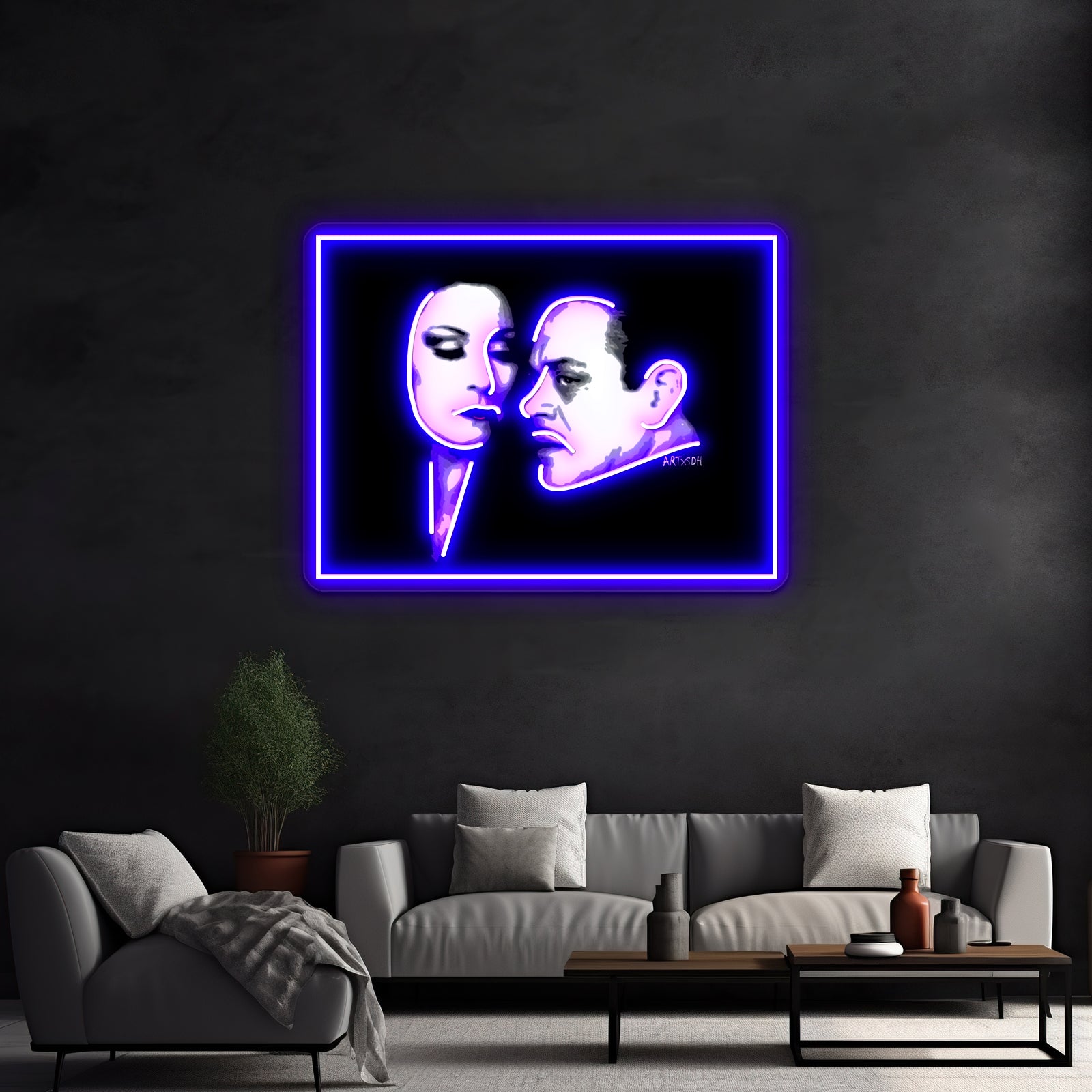 Gomez And Morticia Artwork Neon Led Signs | Shineneon