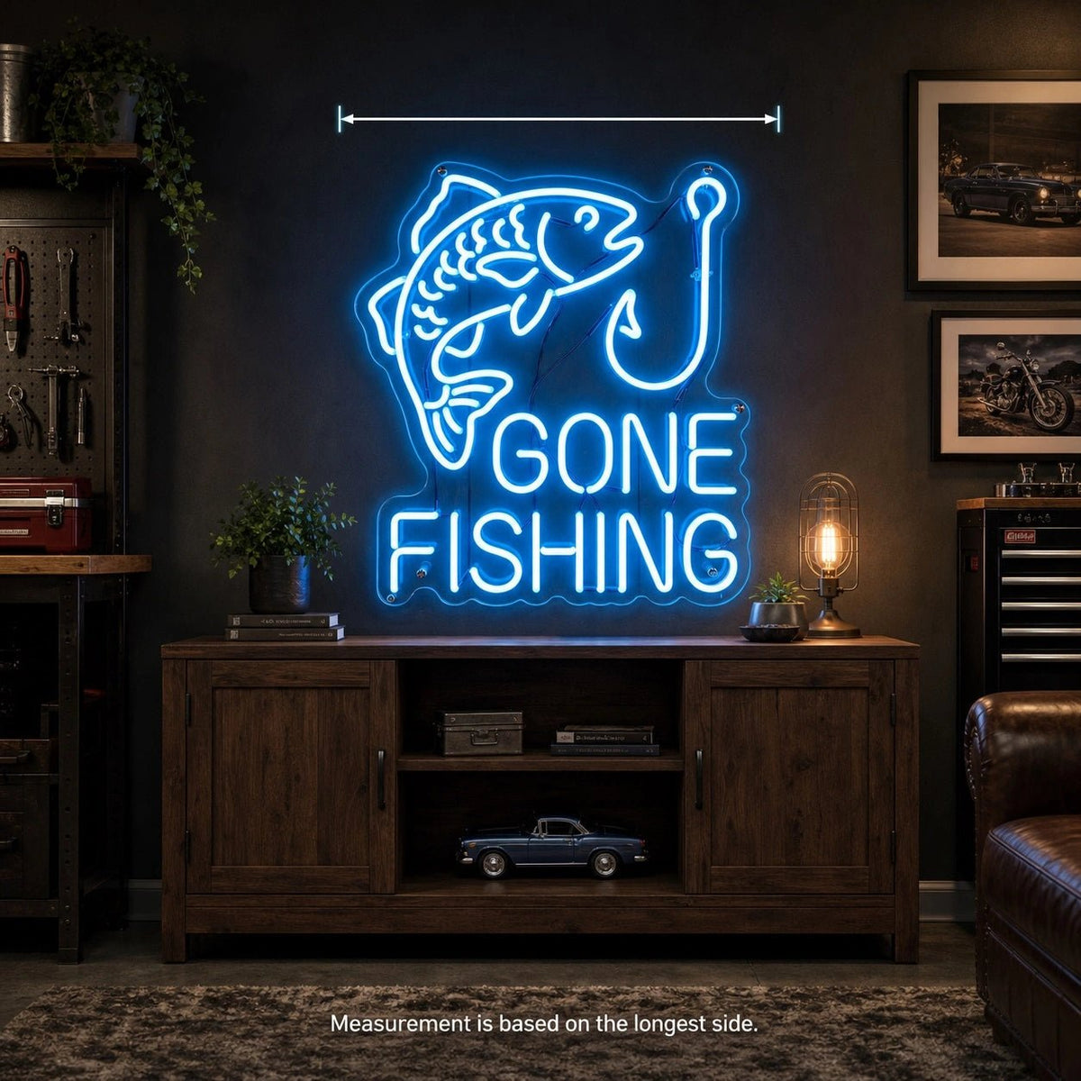 Gone Fishing Text LED Neon Sign - Shineneon