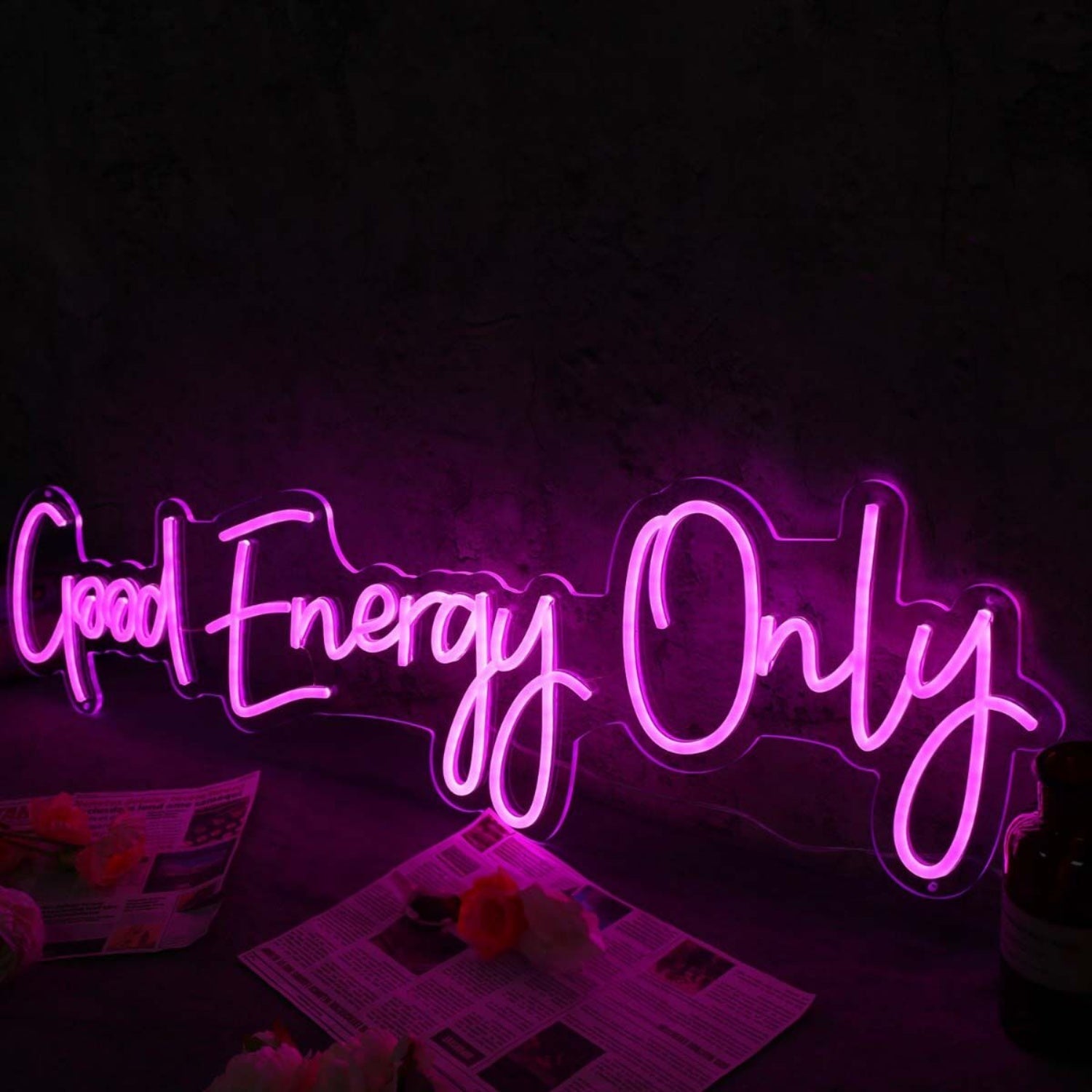 Good Energy Only Pink Led Neon Sign - Shineneon