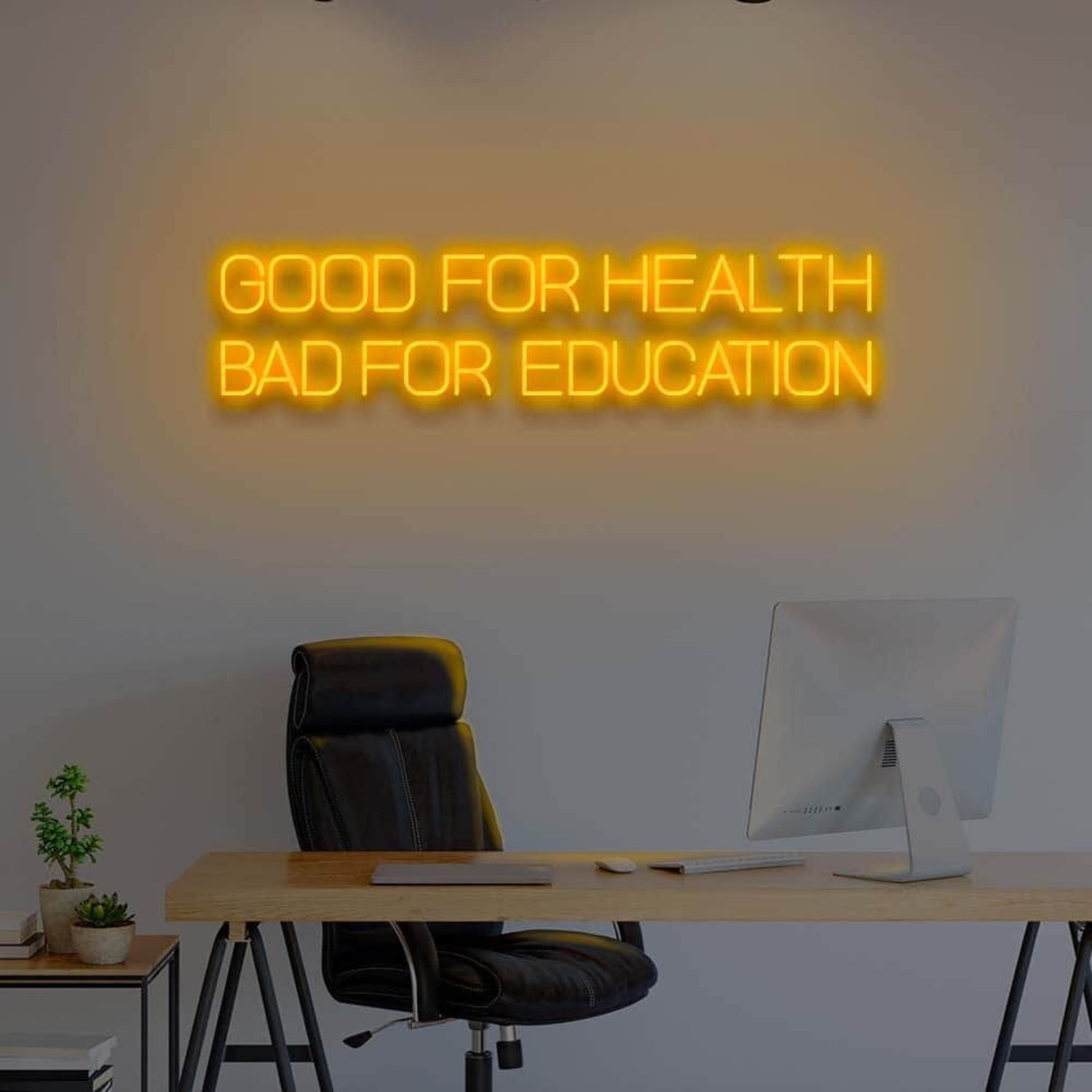 Good Fhealth Bad Feducation Led Neon Sign - Shineneon