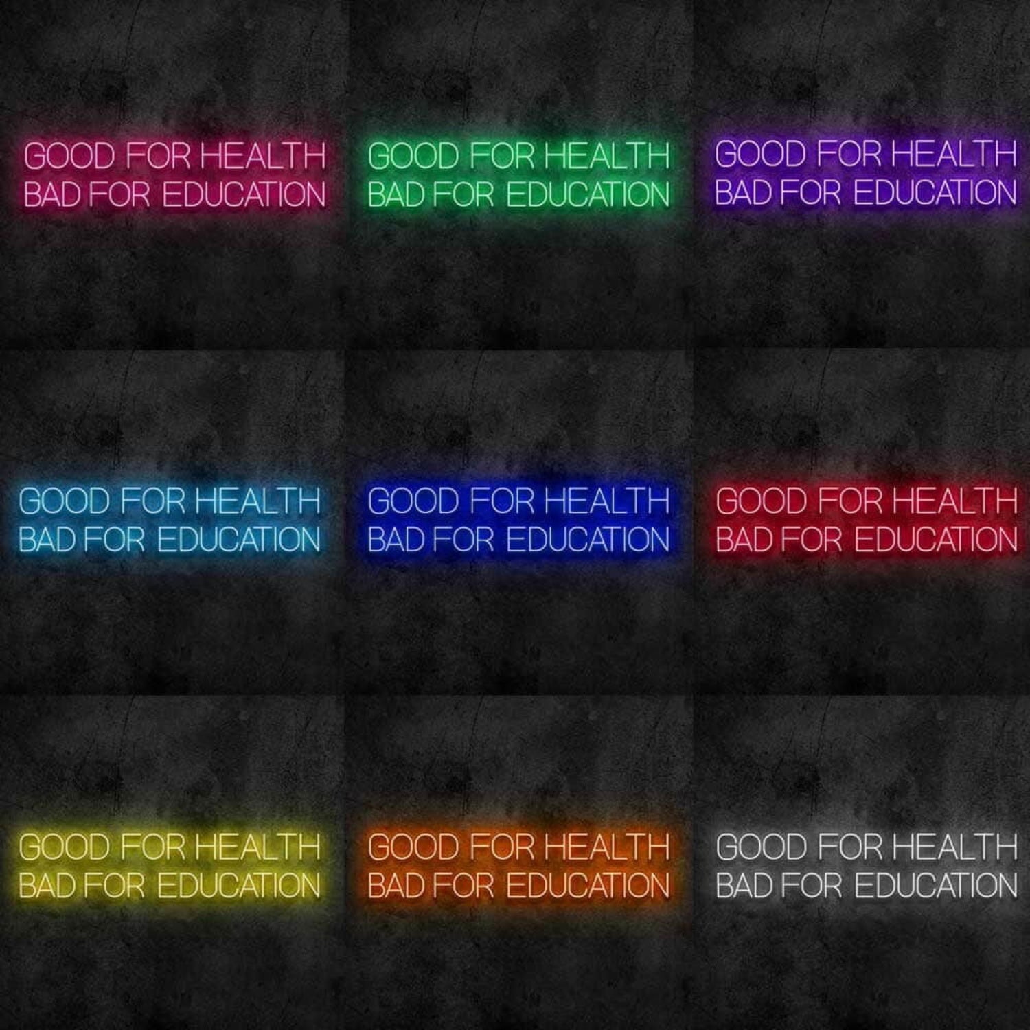 Good Fhealth Bad Feducation Led Neon Sign - Shineneon