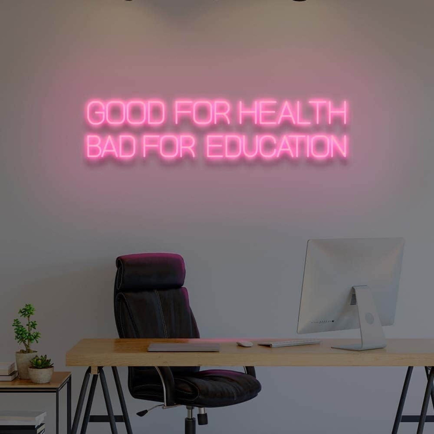 Good Fhealth Bad Feducation Led Neon Sign - Shineneon
