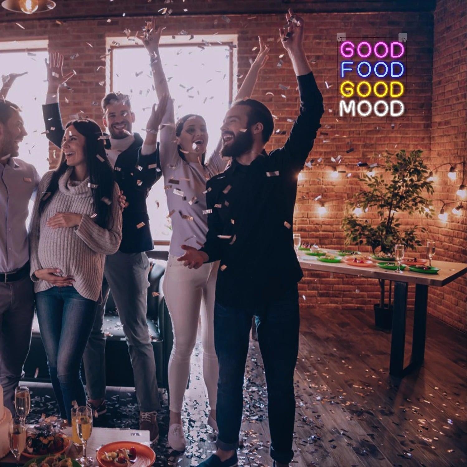 Good Food Good Mood Led Neon Sign For Bar Restaurant Decor - Shineneon