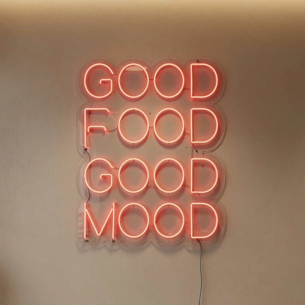 Good Food Good Mood LED Neon Sign Home Decor - 04 Size Image