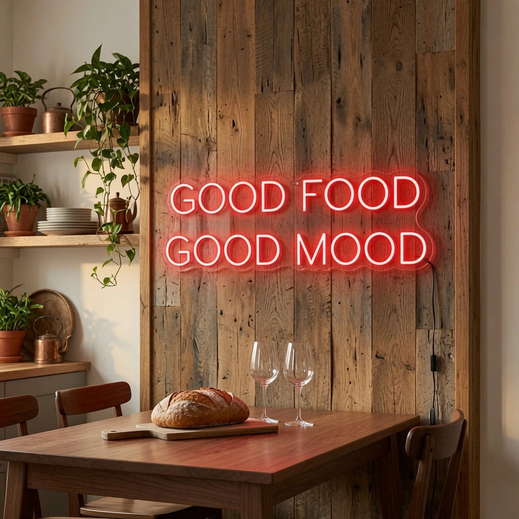 Good Food Good Mood LED Neon Sign Wall Neon Sign - 03 Real Lifestyle Scene