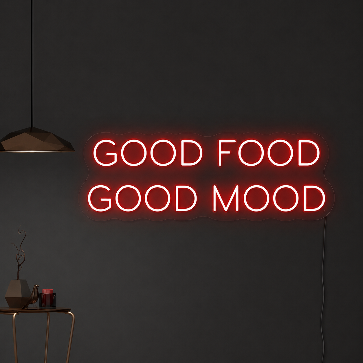 Good Food Good Mood Wall Decor LED Neon Sign - 01 Original Product Image