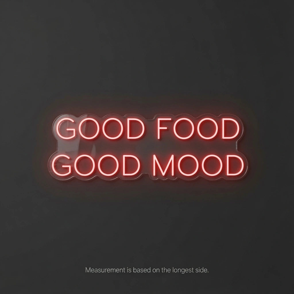 Good Food Mood LED Neon Sign - 04 Size Image