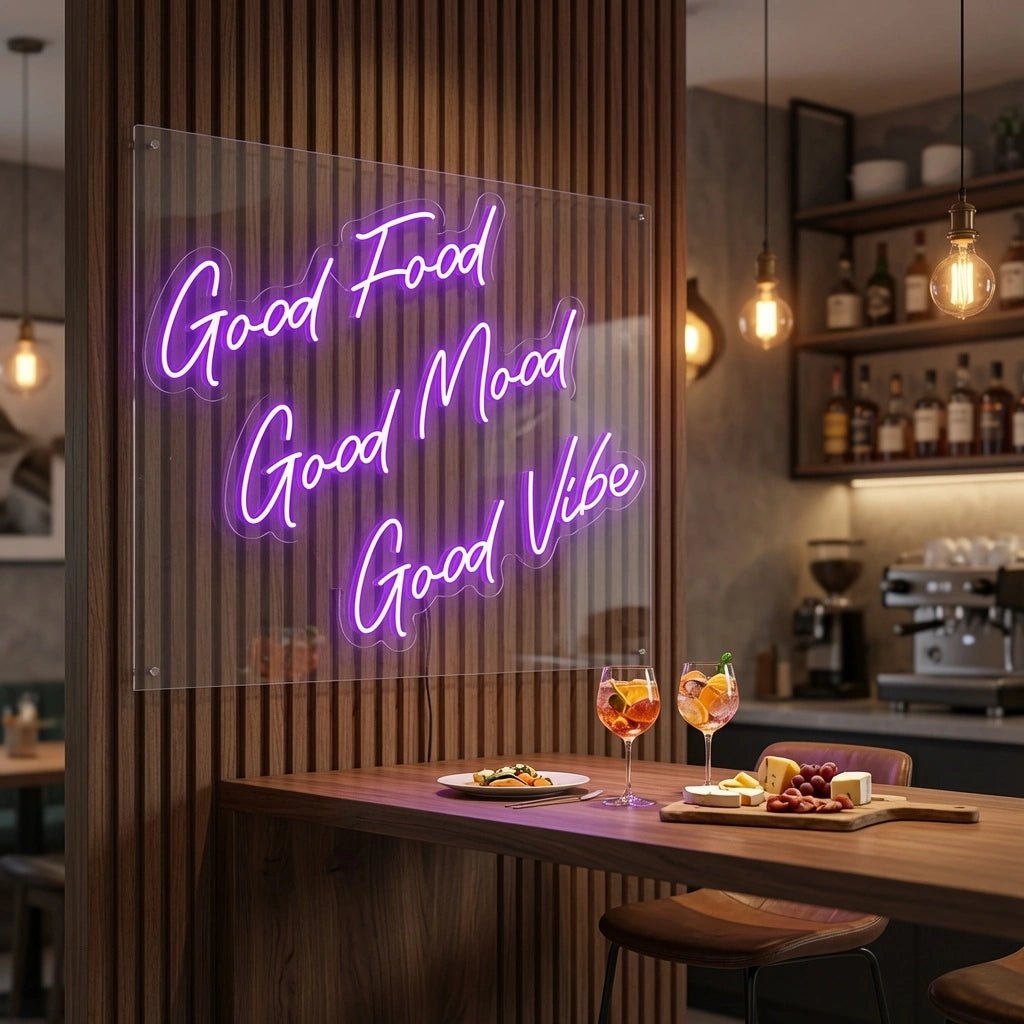 Good Food Mood Vibe LED Neon Sign - Shineneon