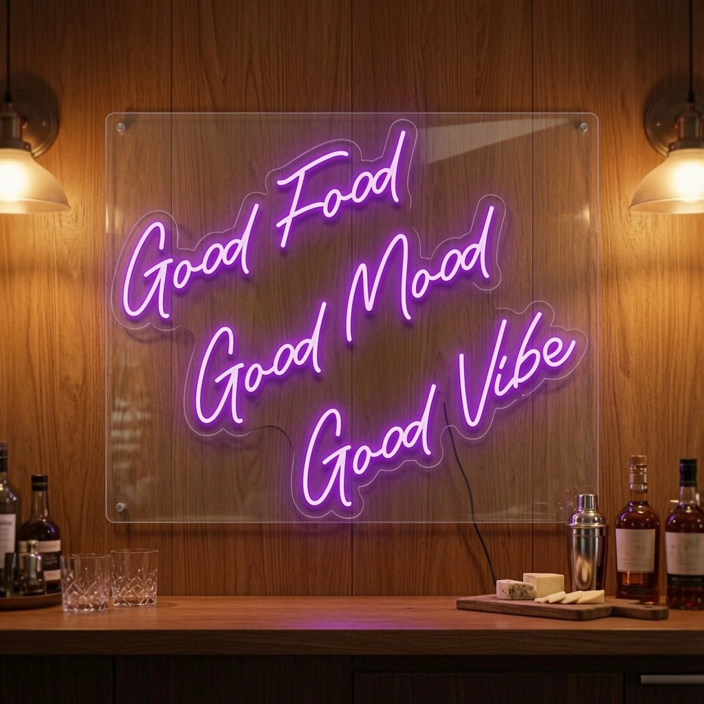 Good Food Mood Vibe LED Neon Sign - Shineneon