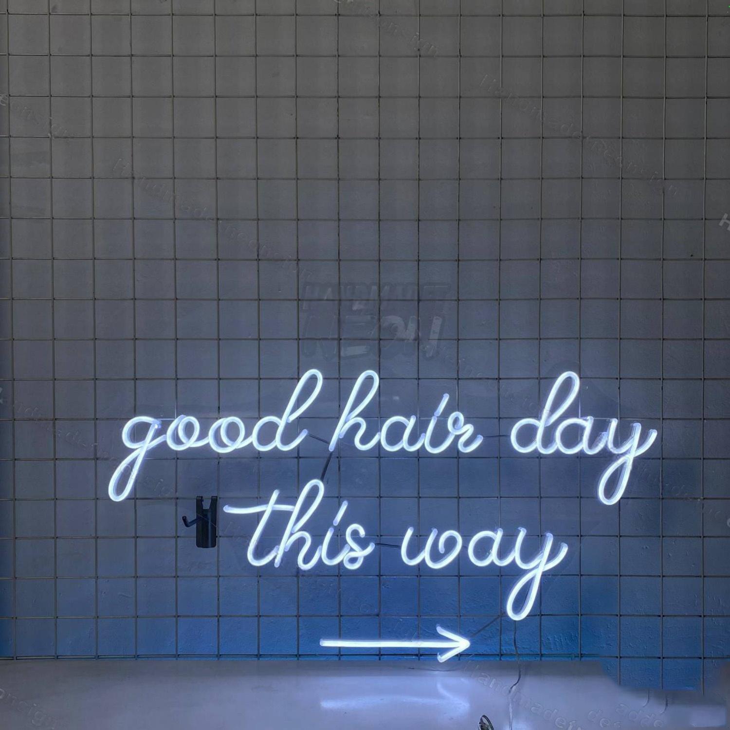 Good Hair Day This Way Led Neon Sign Hair Salon Decor | Shineneon