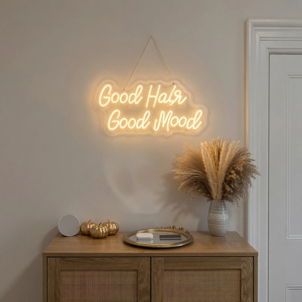 Good Hair Good Mood LED Neon Sign - 01 Original Product Image