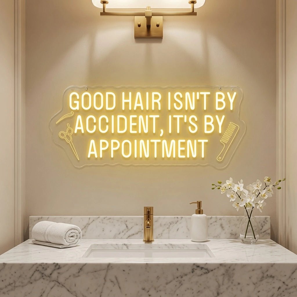 Good Hair Isn't By Accident, It's By Appointment LED Neon Sign - Shineneon