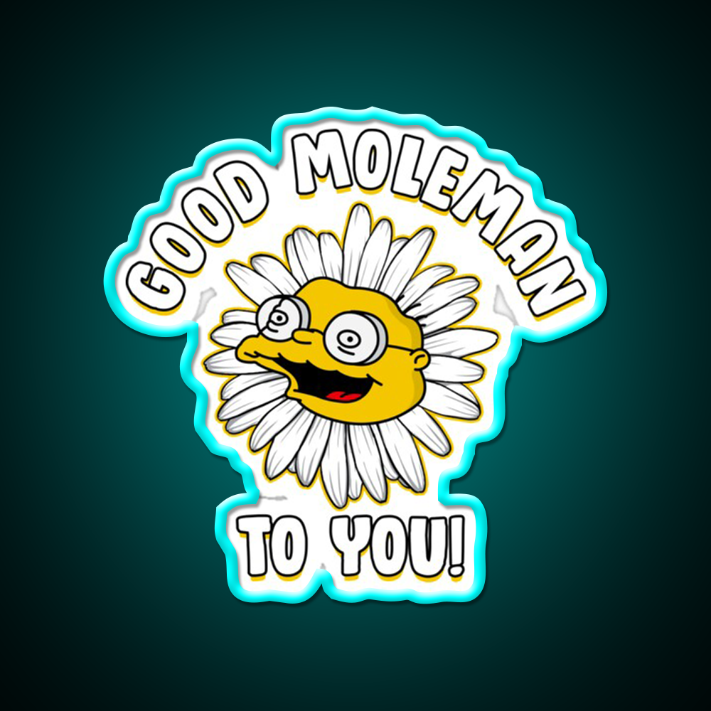 Good Moleman To You Beer Bar Decor Led Neon Sign Rgb Color - Size and dimension reference