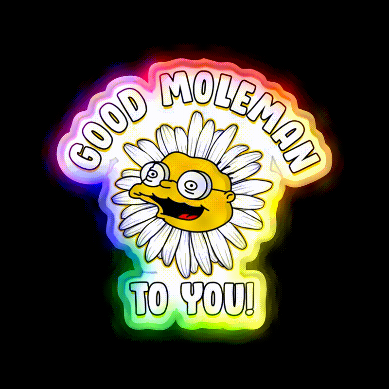 Good Moleman To You Beer Bar Decor Led Neon Sign Rgb Color - LED neon sign close-up detail