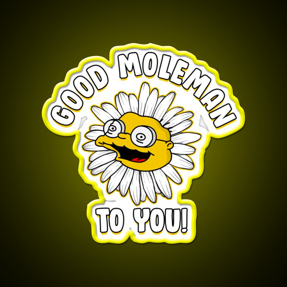 Good Moleman To You Beer Bar Decor Led Neon Sign Rgb Color - Custom LED neon sign front view